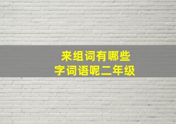 来组词有哪些字词语呢二年级