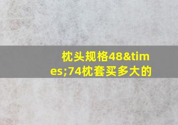 枕头规格48×74枕套买多大的