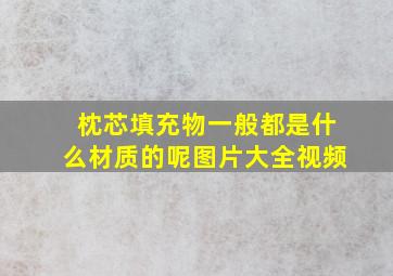 枕芯填充物一般都是什么材质的呢图片大全视频