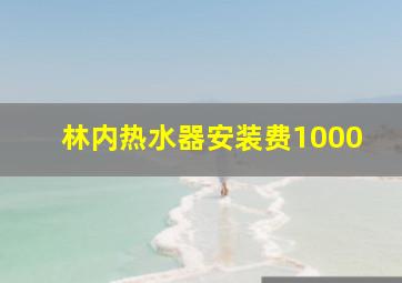 林内热水器安装费1000