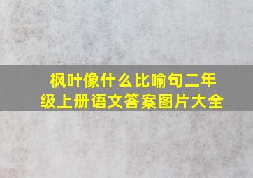 枫叶像什么比喻句二年级上册语文答案图片大全