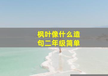 枫叶像什么造句二年级简单