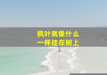 枫叶就像什么一样挂在树上