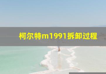 柯尔特m1991拆卸过程