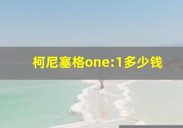 柯尼塞格one:1多少钱