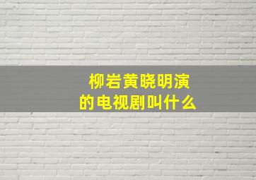 柳岩黄晓明演的电视剧叫什么