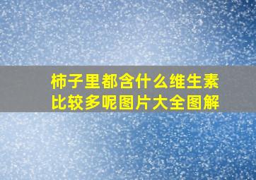 柿子里都含什么维生素比较多呢图片大全图解