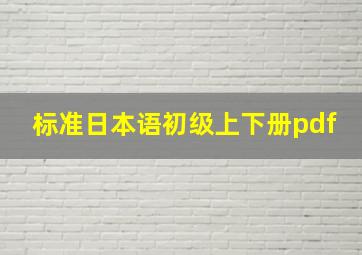 标准日本语初级上下册pdf