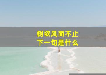 树欲风而不止下一句是什么