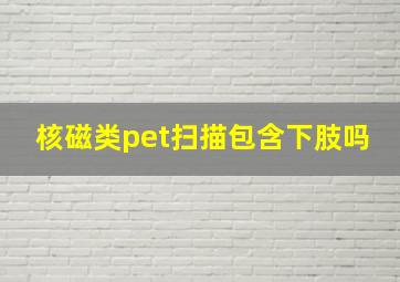 核磁类pet扫描包含下肢吗