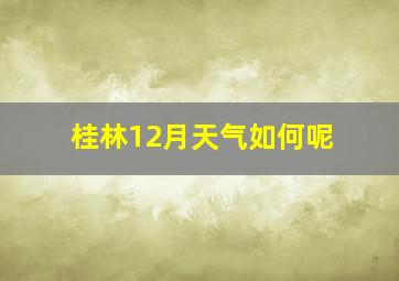 桂林12月天气如何呢