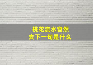 桃花流水窅然去下一句是什么