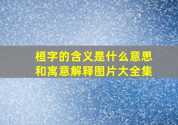 桓字的含义是什么意思和寓意解释图片大全集