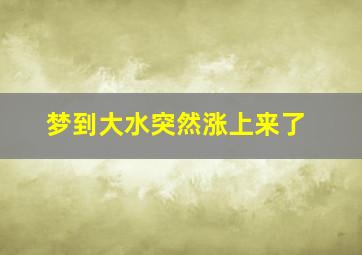 梦到大水突然涨上来了