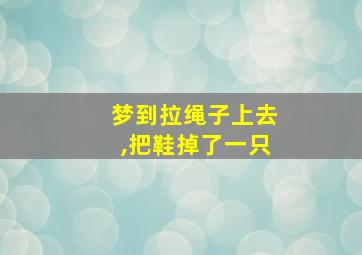 梦到拉绳子上去,把鞋掉了一只