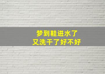 梦到鞋进水了又洗干了好不好