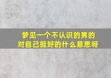 梦见一个不认识的男的对自己挺好的什么意思呀