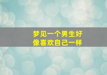 梦见一个男生好像喜欢自己一样