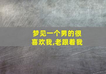 梦见一个男的很喜欢我,老跟着我