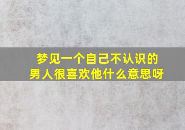 梦见一个自己不认识的男人很喜欢他什么意思呀