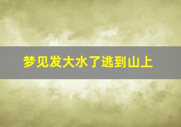 梦见发大水了逃到山上