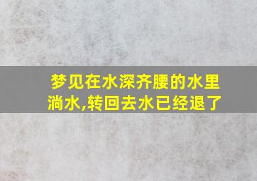 梦见在水深齐腰的水里淌水,转回去水已经退了