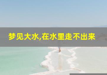 梦见大水,在水里走不出来