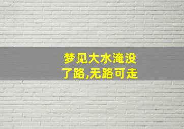 梦见大水淹没了路,无路可走