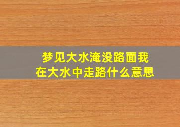 梦见大水淹没路面我在大水中走路什么意思