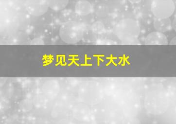 梦见天上下大水