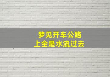 梦见开车公路上全是水流过去