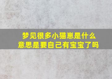 梦见很多小猫崽是什么意思是要自己有宝宝了吗