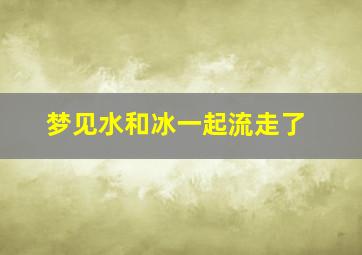 梦见水和冰一起流走了