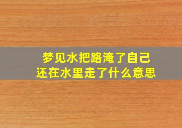 梦见水把路淹了自己还在水里走了什么意思