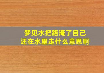 梦见水把路淹了自己还在水里走什么意思啊