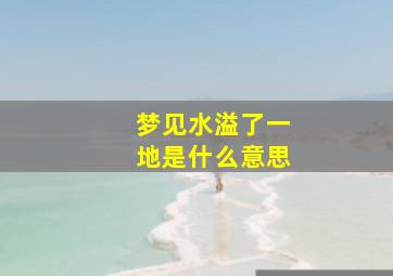 梦见水溢了一地是什么意思