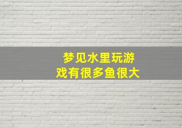 梦见水里玩游戏有很多鱼很大