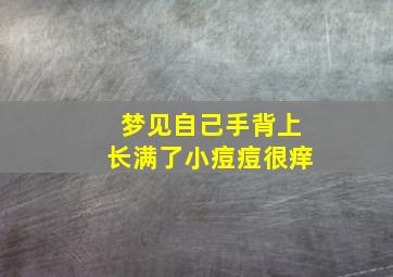 梦见自己手背上长满了小痘痘很痒