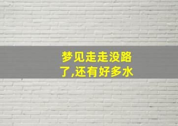 梦见走走没路了,还有好多水