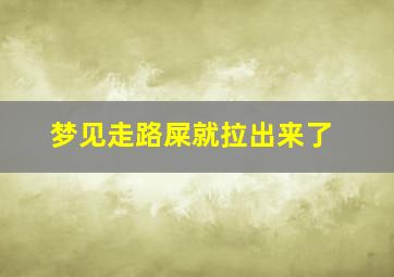 梦见走路屎就拉出来了