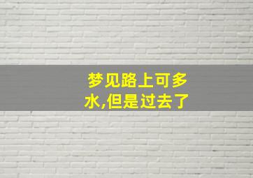 梦见路上可多水,但是过去了