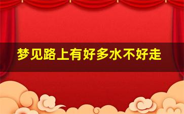 梦见路上有好多水不好走