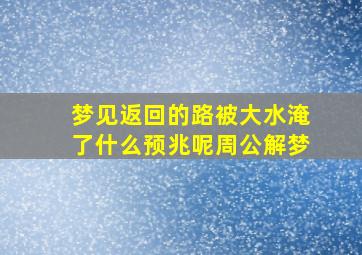 梦见返回的路被大水淹了什么预兆呢周公解梦