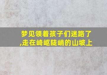 梦见领着孩子们迷路了,走在崎岖陡峭的山坡上