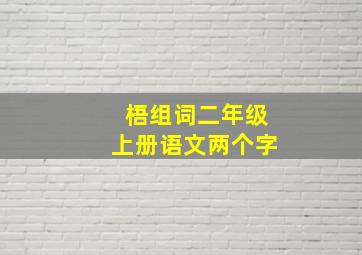 梧组词二年级上册语文两个字