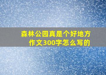 森林公园真是个好地方作文300字怎么写的