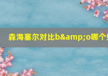 森海塞尔对比b&o哪个好