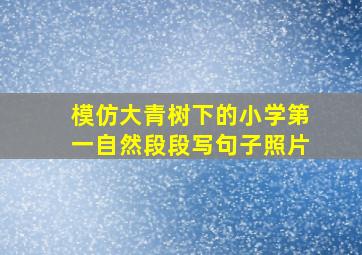 模仿大青树下的小学第一自然段段写句子照片