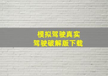 模拟驾驶真实驾驶破解版下载