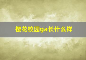 樱花校园ga长什么样